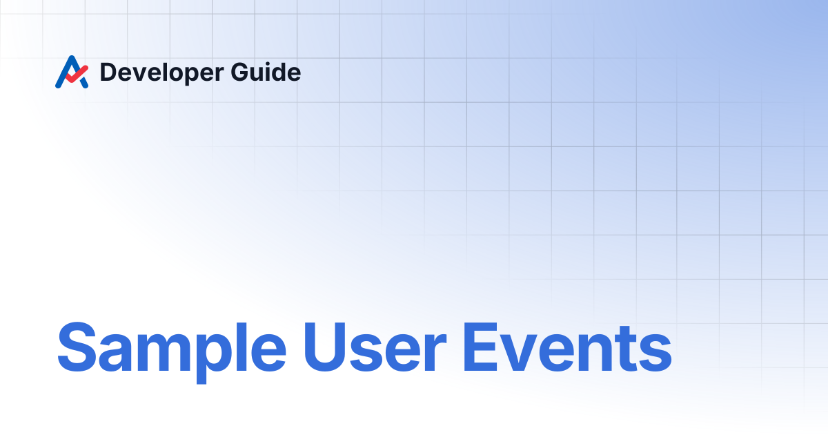 Sample User Events | Developer Guide