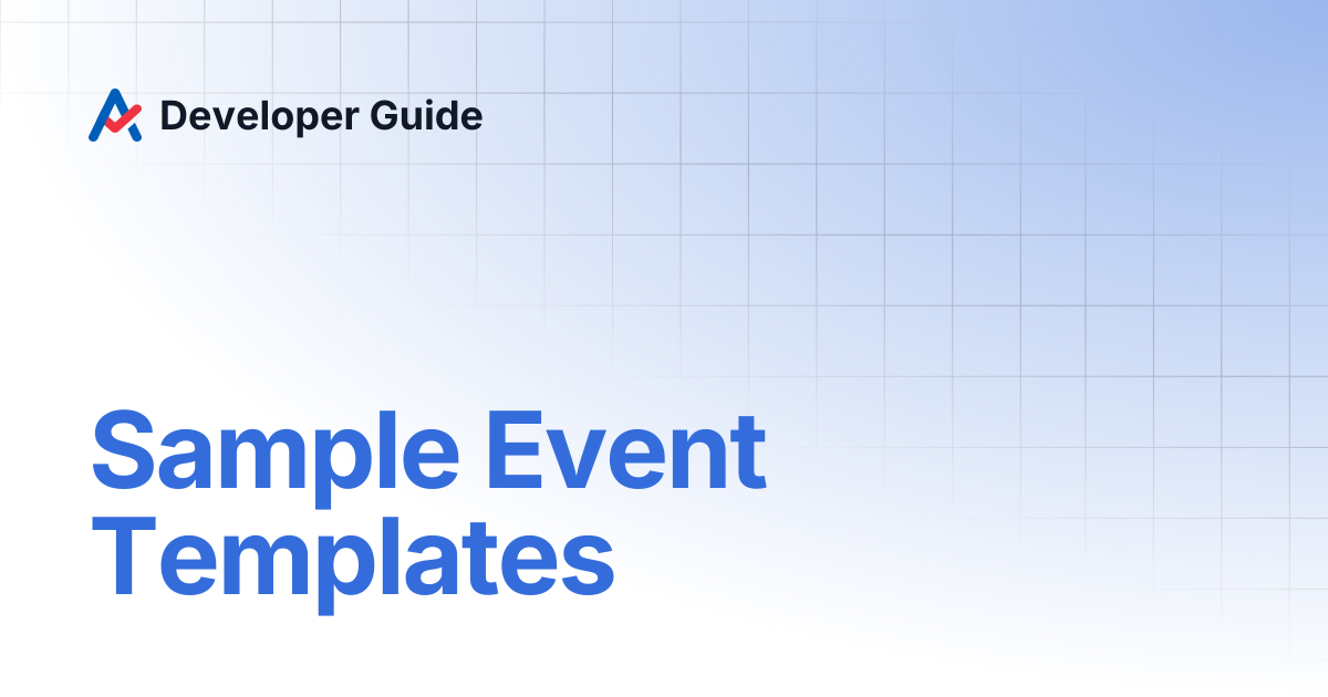 Sample Event Templates | Developer Guide
