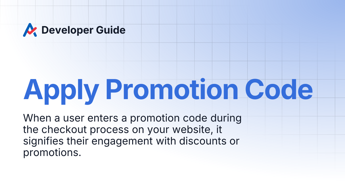 Apply Promotion Code | Developer Guide